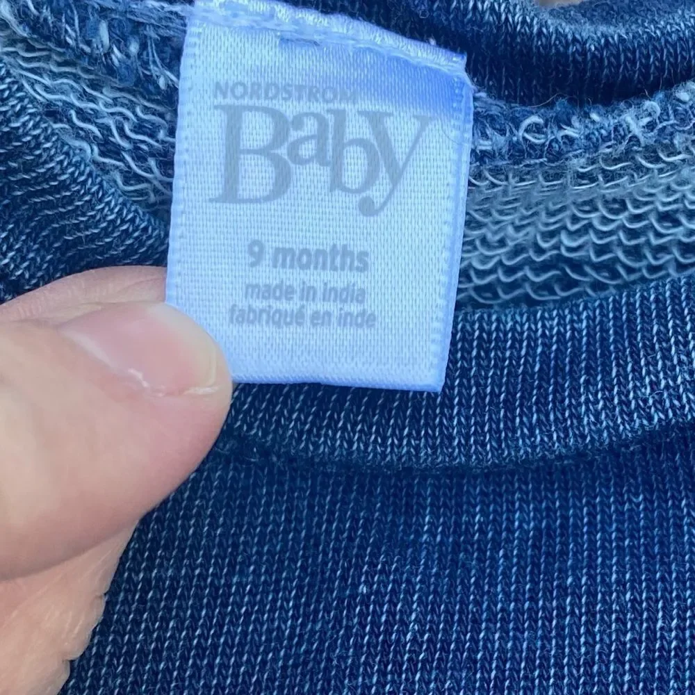 Nordstrom lightweight blue baby sweater size 9 months